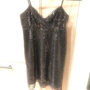 Express Black Sequins Dress
